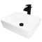 Novatto White Porcelain Vessel Sink with Matte Black Faucet, Drain and Sealer NSFC-01321136MB - alternate 4